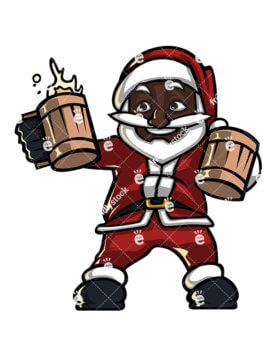 277x357 Black Santa Claus Sticking His Tongue Out Stock Vector Clipart