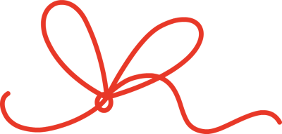 400x191 Red String Bow Clipart