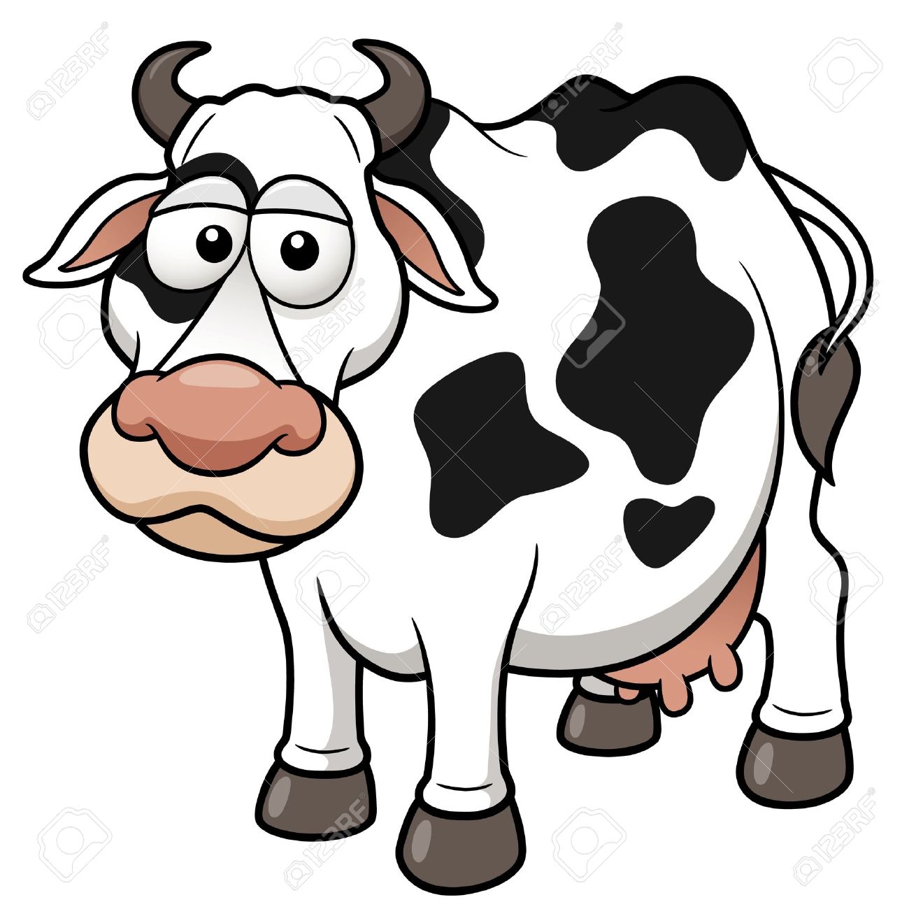 1300x1300 Vector Illustration Of Cow Cartoon Royalty Free Cliparts, Vectors