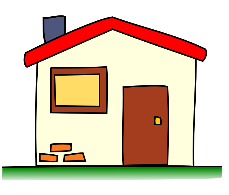 742x632 Cute House Cartoon Clipart Panda