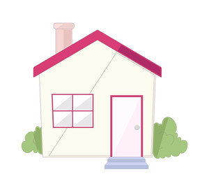 300x275 Retro Cartoon House Vector Background Royalty Free Stock Image