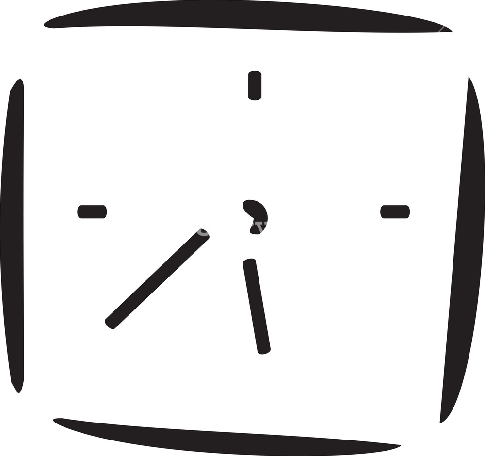 1000x940 Illustration Of A Wall Clock. Royalty Free Stock Image