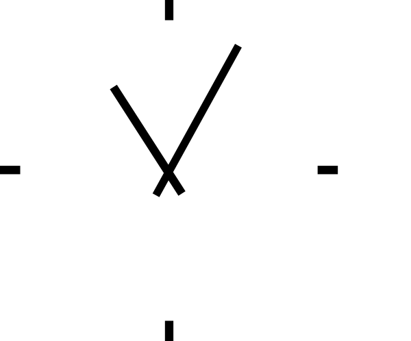 600x498 Purple Modern Clock No Second Hand Clip Art