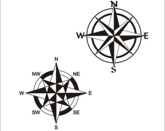 340x270 Compass Rose Svg Etsy