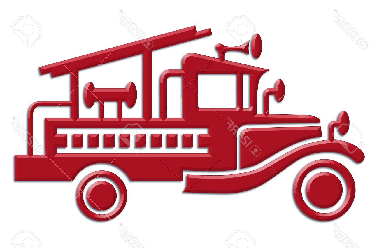 1300x850 Unique Fire Truck Car Icon Stock Vector Silhouette Images