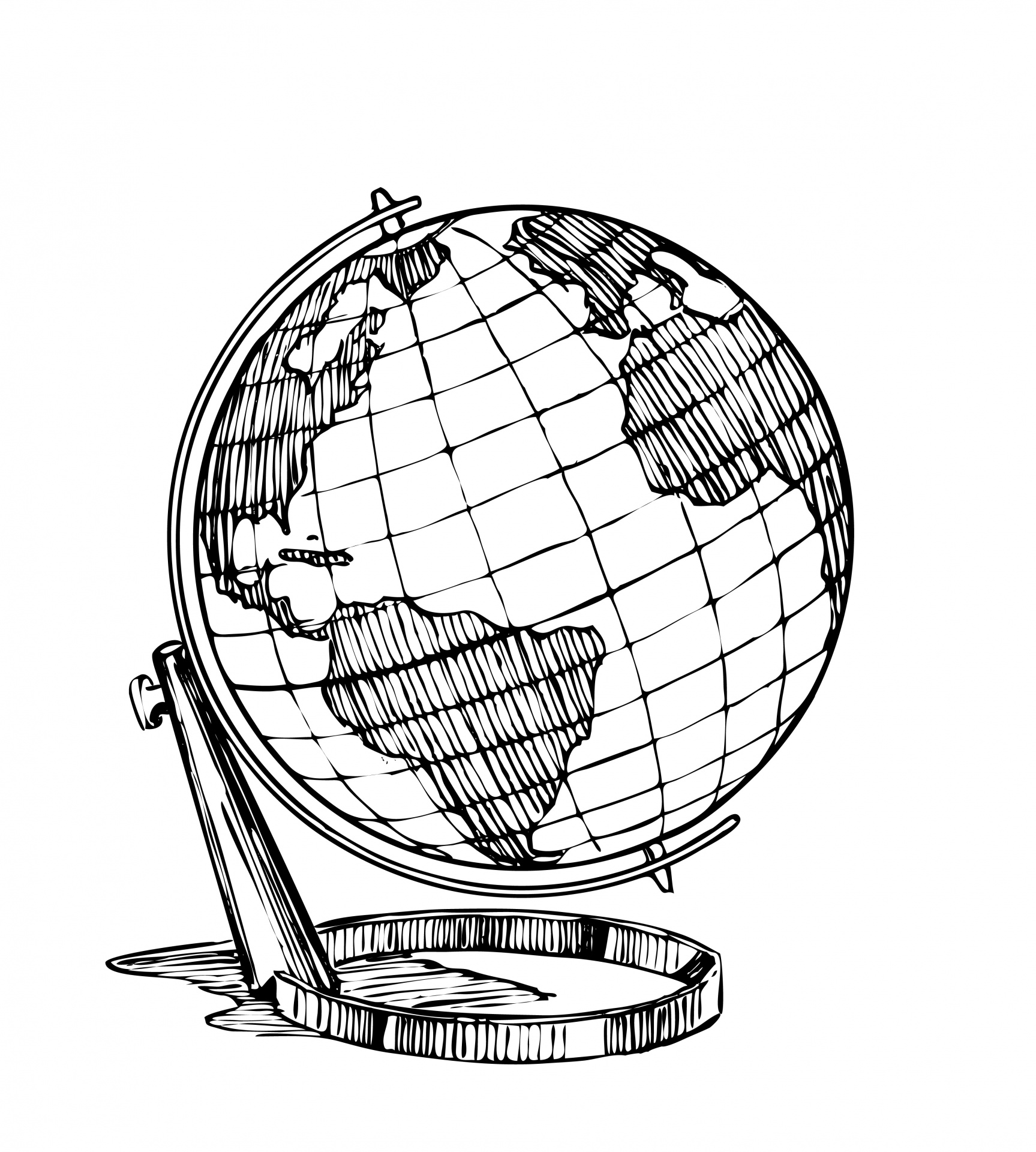 1727x1920 Globe Clipart Illustration Free Stock Photo