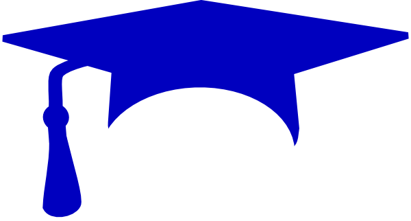 600x322 Royal Blue Graduation Cap Clip Art