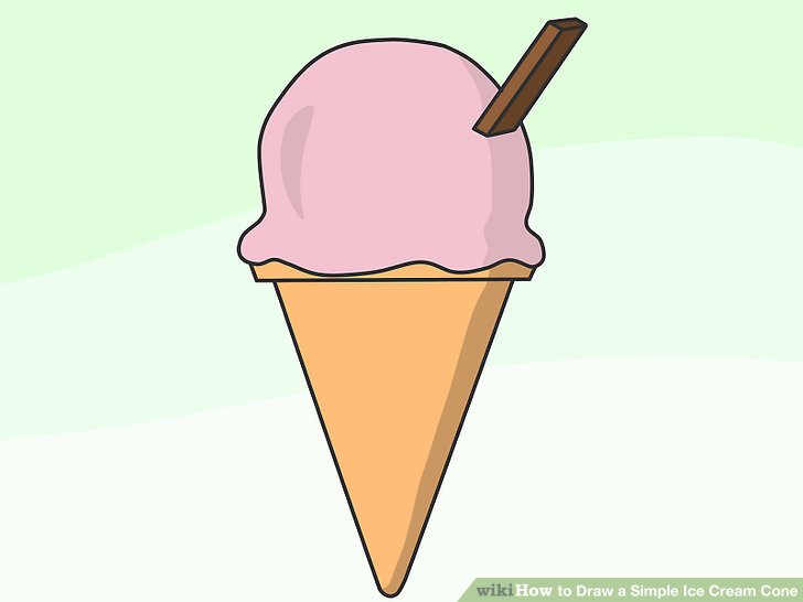 728x546 How To Draw A Simple Ice Cream Cone 11 Steps (With Pictures)