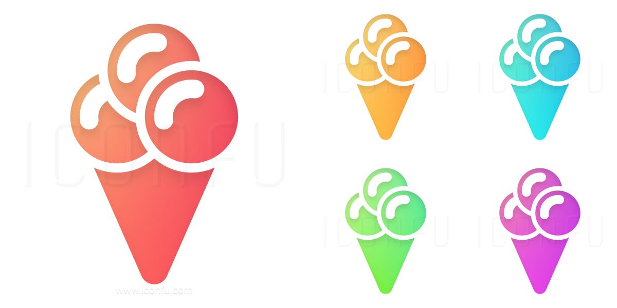 1200x600 Ice Cream Cone Icon