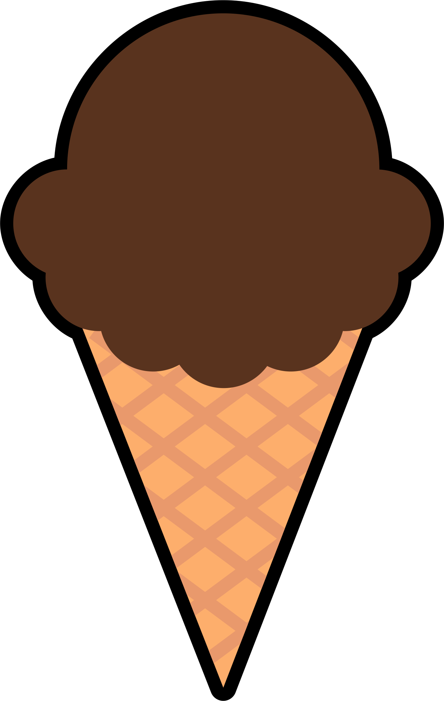 1468x2316 Clipart Chocolate Ice Cream Cone