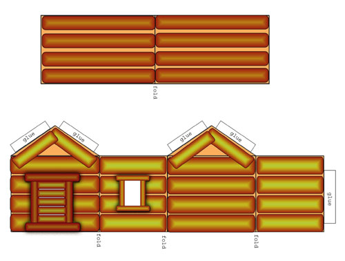 500x378 Wee Log Cabins
