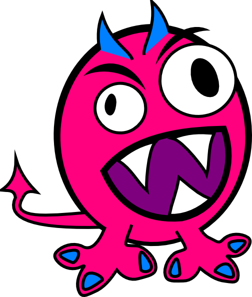 504x594 Pink And Blue Monster Clip Art