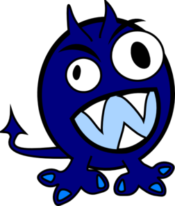 252x297 Blue Monster Clip Art