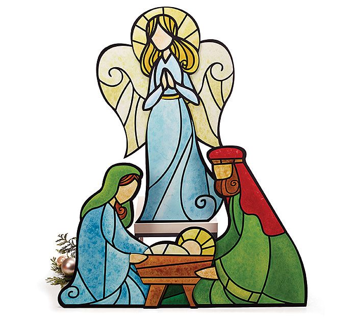 700x629 Stained Glass Clipart Nativity Scene