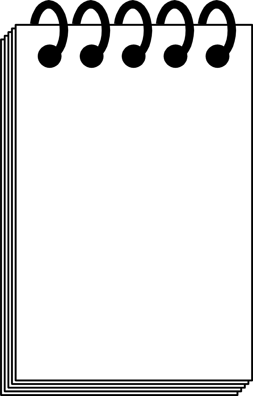 958x1500 Notebook Clipart Blank Notepad