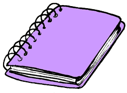 250x182 Notebook Clipart Purple
