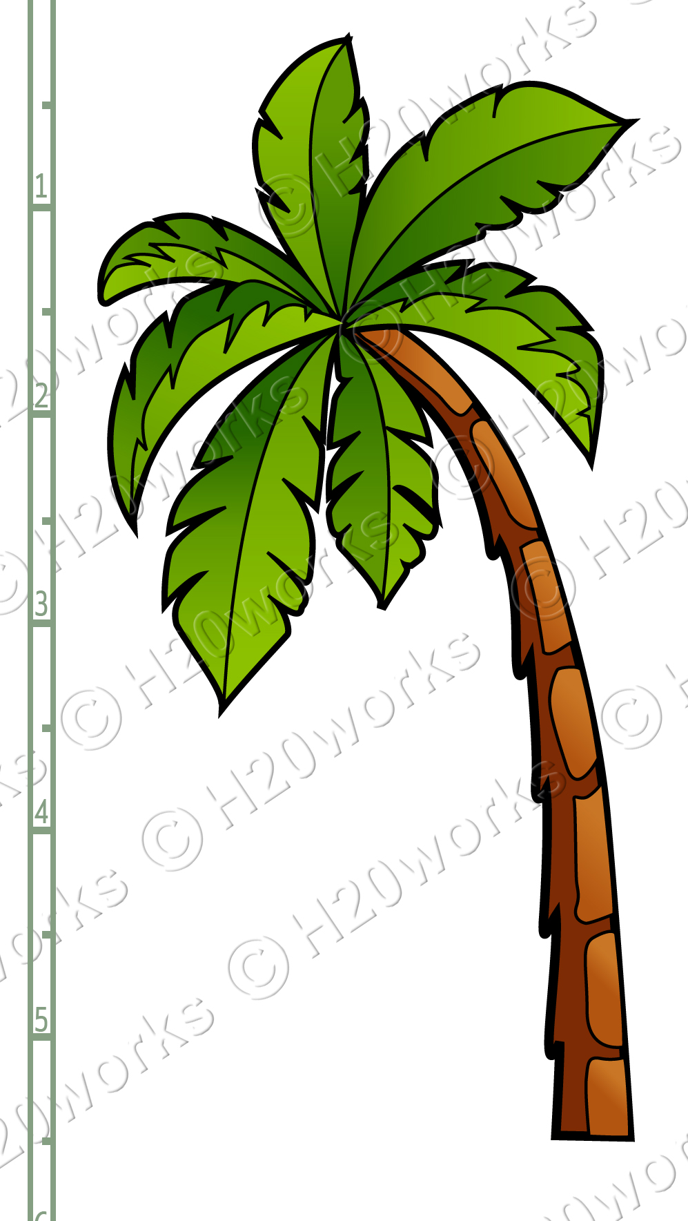 997x1768 Palm Tree Clipart Curved