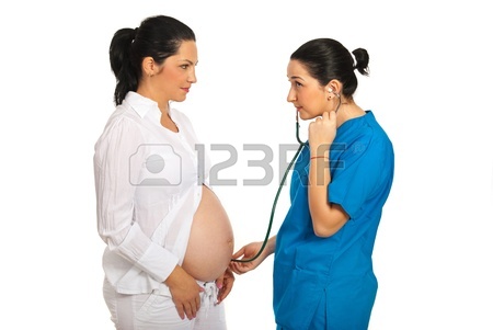 450x301 Set Of Vector Sketches Of D A Doctor Examining Pregnant Woman