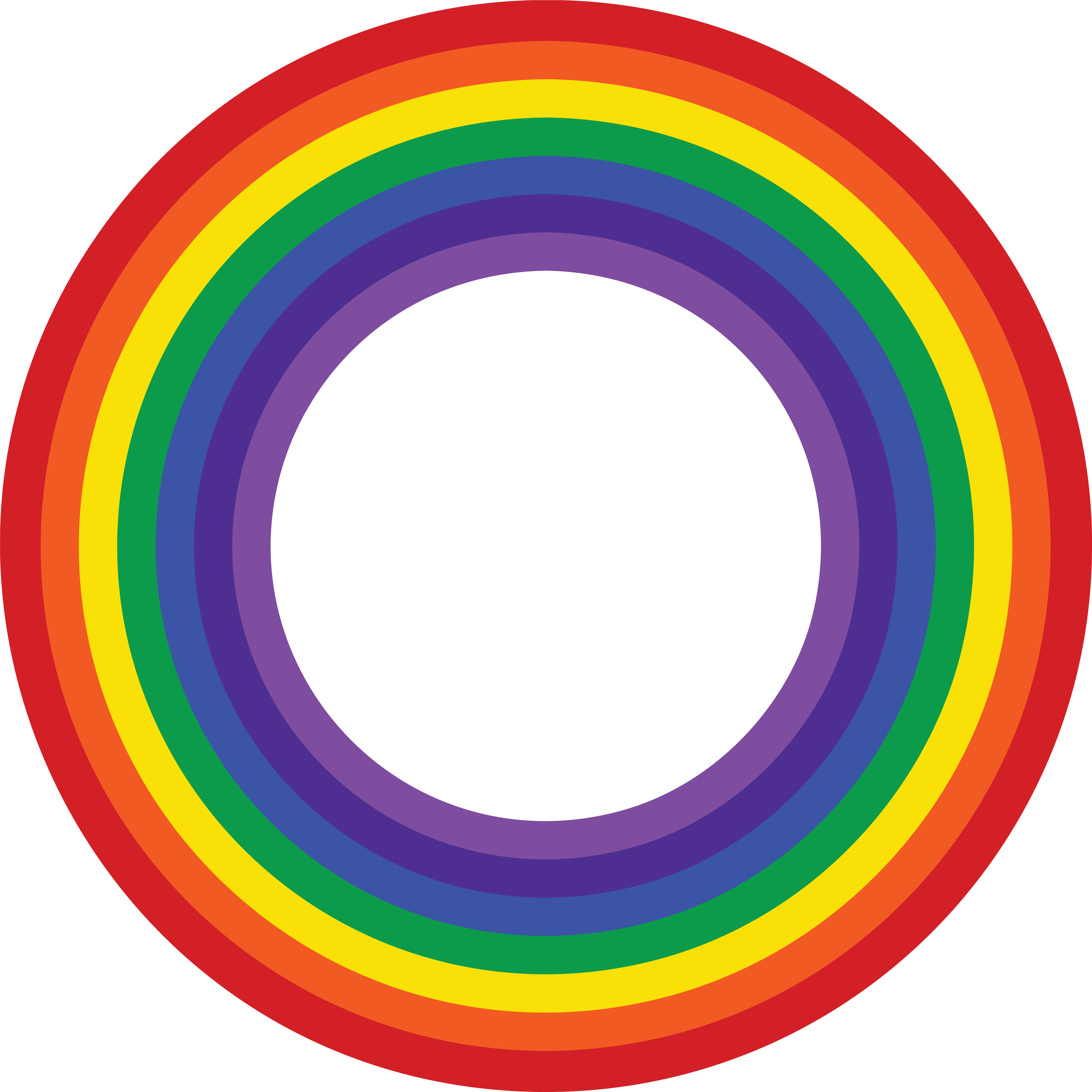 4000x3999 Free Clipart Of A Rainbow Border