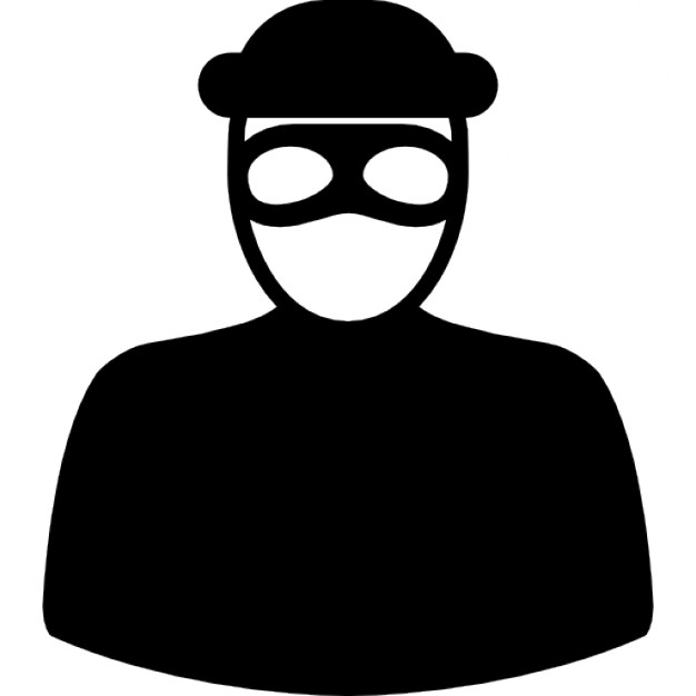 626x626 Unrecognizable Robber With Eyes Mask Icons Free Download