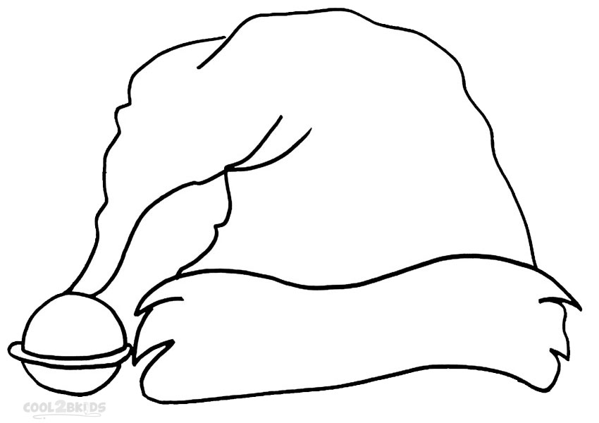 850x600 Santa Hat Clipart Coloring