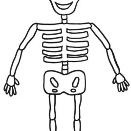 268x268 Coloring Page Of Skeleton Kids Drawing And Coloring Pages