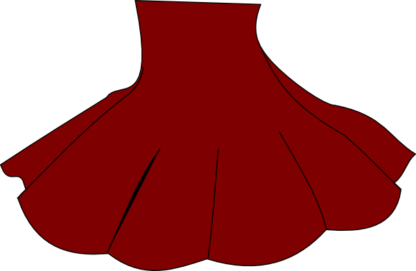 600x391 Red Skirt Clip Art