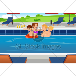 325x325 Family In Swimming Pool Gl Stock Images