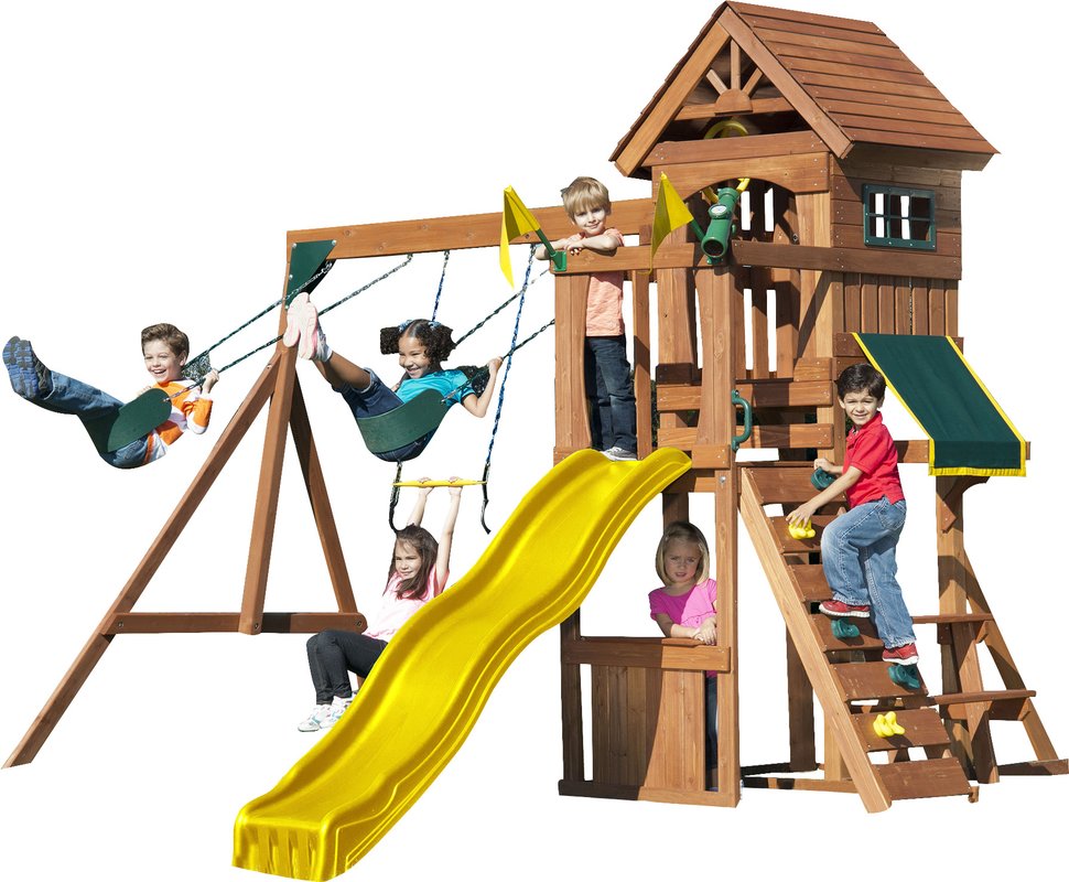 970x800 Swing N Slide Jamboree Fort Play Swing Set Amp Reviews Wayfair