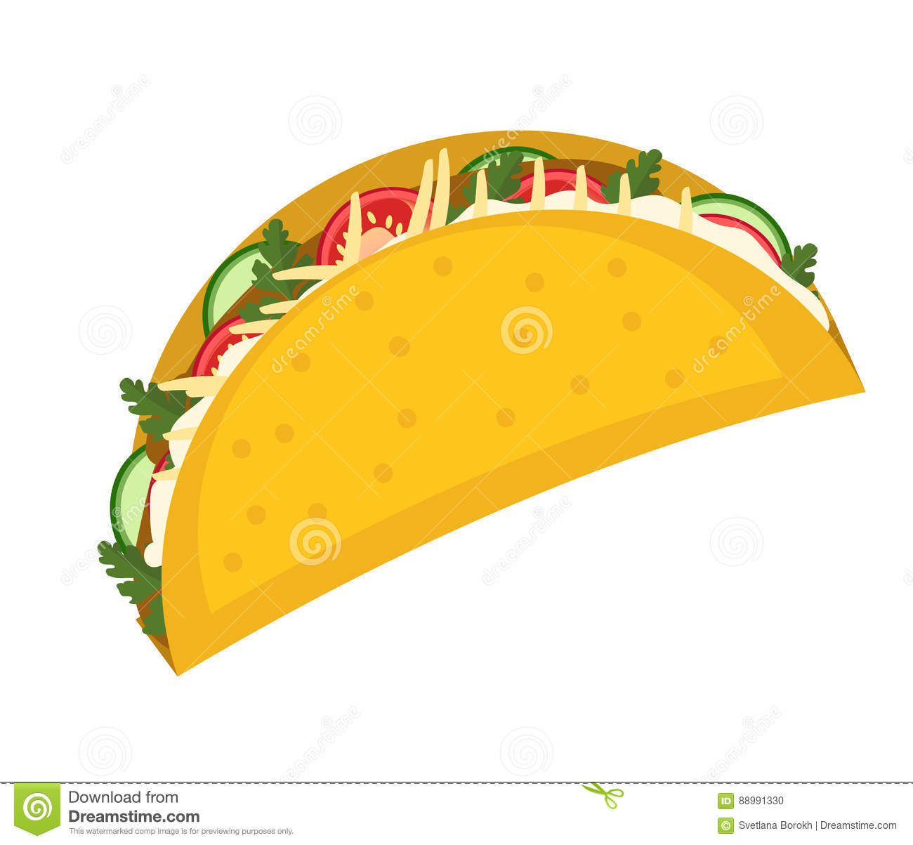 1300x1203 Taco Clipart Flat