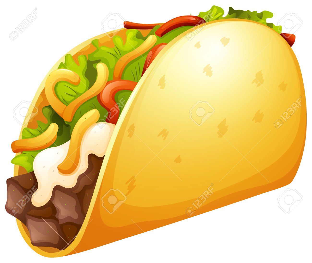 1300x1099 Taco Clipart Vector