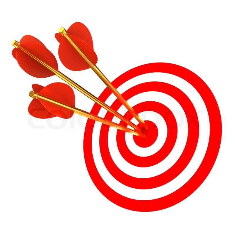 800x800 Three Arrows In A Target Stock Photo Colourbox