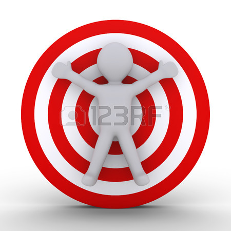 450x450 Two 3d People Are Holding A Round Target With An Arrow