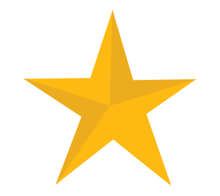 450x400 Yellow Star One Isolated Stock Photo By