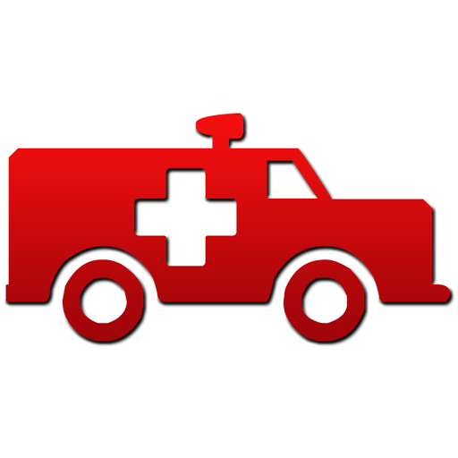 512x512 Ambulance Red Gradient Symbol Clipart Image