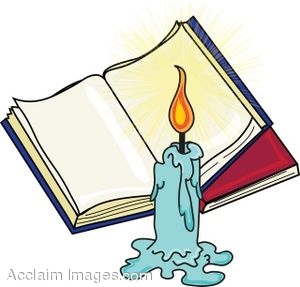 300x287 Clip Art Of An Open Book And A Lit Candle