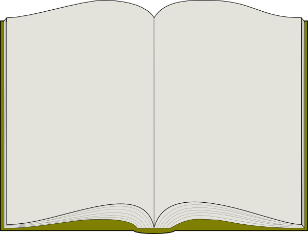 600x457 Open Book Clip Art Template