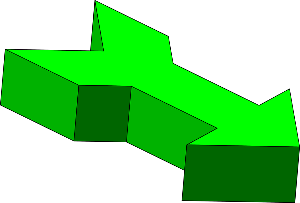958x649 Arrows Green Free Stock Photo Illustration Of A 3d Green Arrow