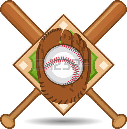 442x450 Baseball Bat Clipart Glove