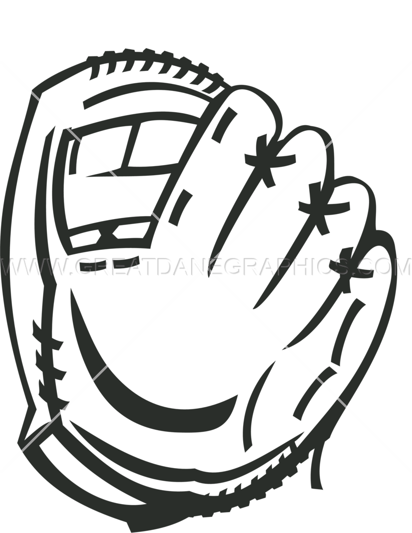 825x1068 Baseball Glove Production Ready Artwork For T Shirt Printing