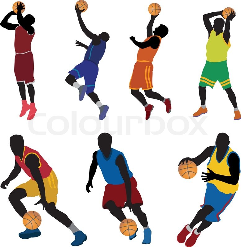 778x800 Basketball Players Stock Vector Colourbox