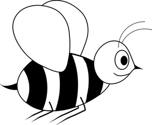 300x247 Bee Black And White Bee Clipart Black And White Free Images