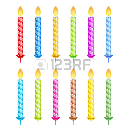 450x450 Birthday Candles On White Background Royalty Free Cliparts