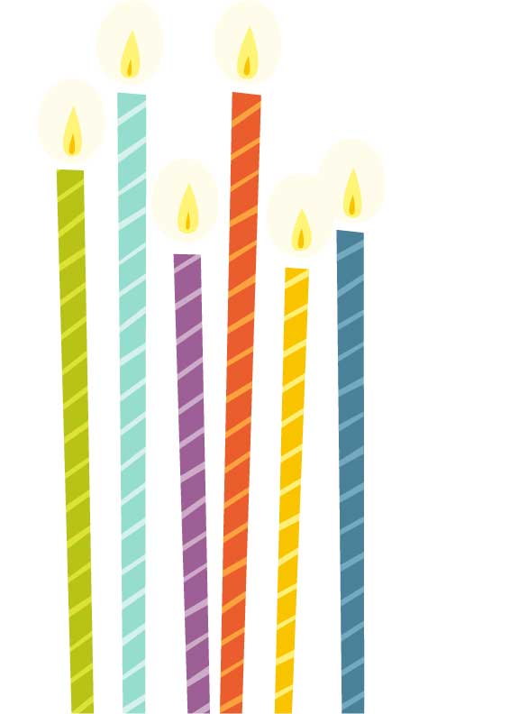 576x792 Birthday Candle Clipart