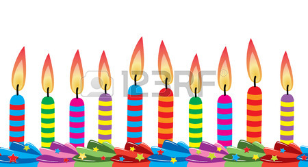 450x244 Row Of Birthday Candles On Cake Royalty Free Cliparts, Vectors