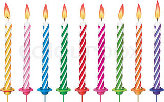 320x199 Vector Set Of Colorful Birthday Candles Stock Vector Colourbox