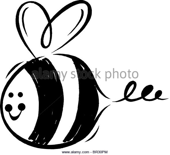 592x540 Black White Drawing Bumblebee Stock Photos Amp Black White Drawing