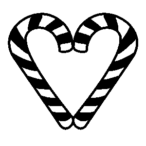 300x300 Candy Cane Heart Clipart