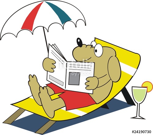 500x439 Dog On Vacation Cartoon Stock Image And Royalty Free Vector Files