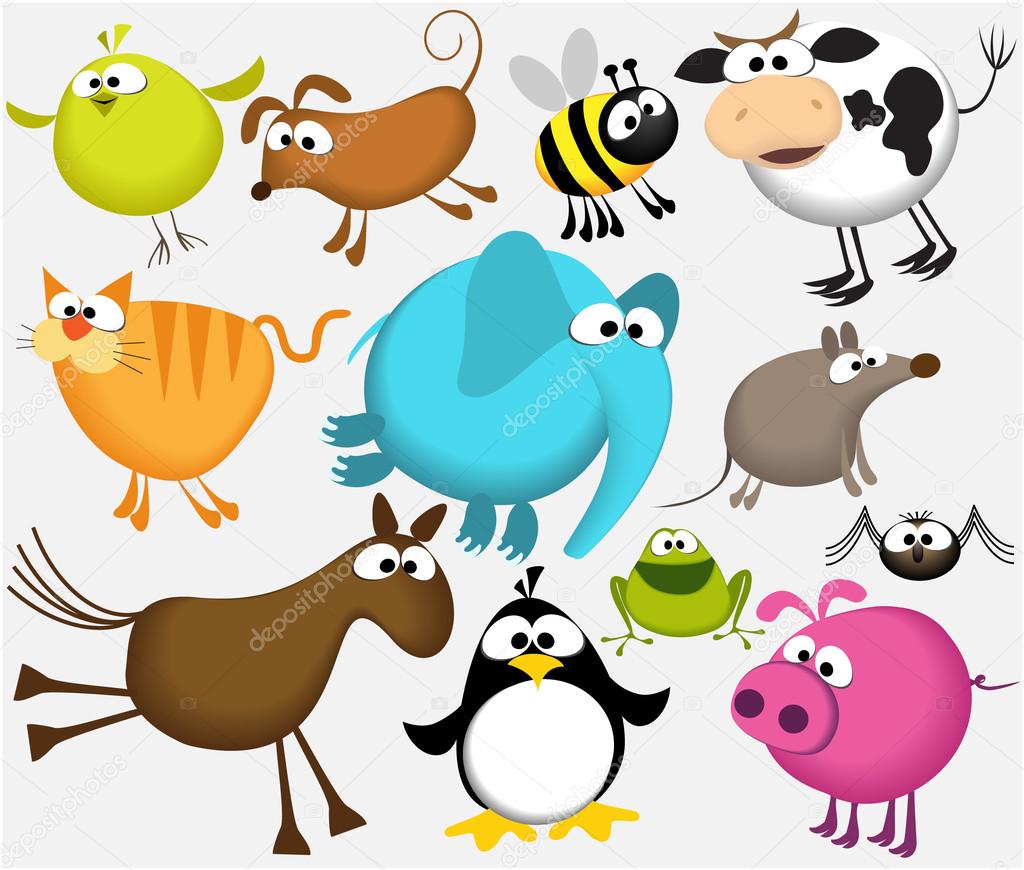 1024x870 Funny Cartoon Animals Stock Vector Agnieszka